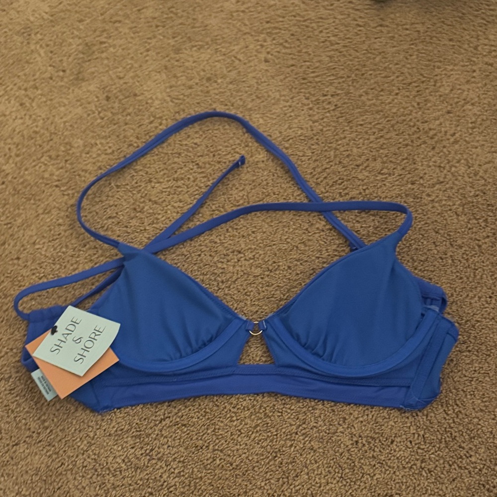 Shade & Shore Vibrant Blue Bikini Top